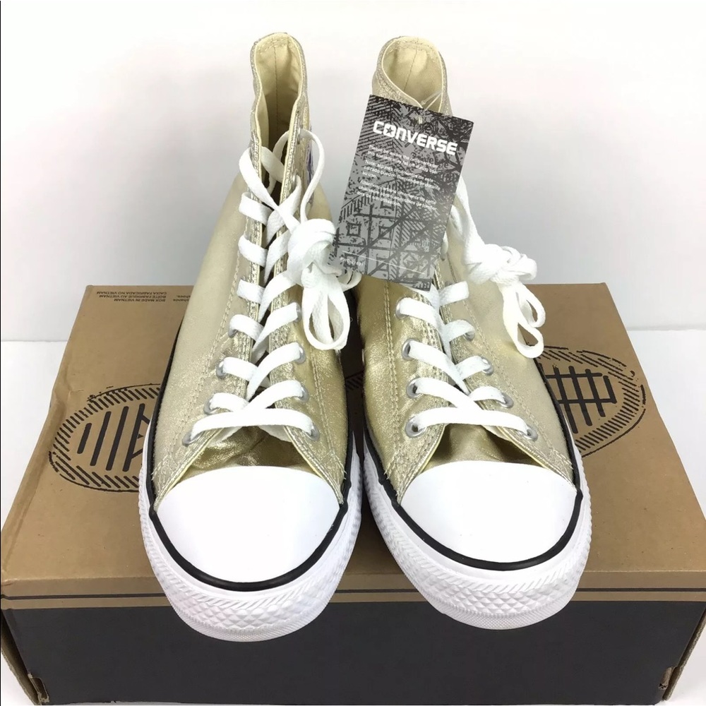 Converse HI Light Metallic Gold Canvas Mens 10